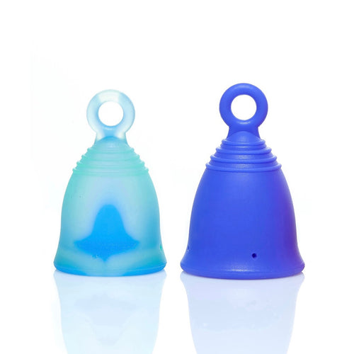 Peachlife® 2 Pack Ring Loop Menstrual Cups in Extra Firm: Small and Medium Size