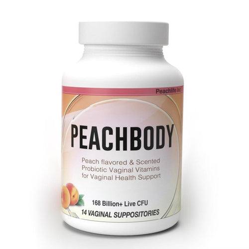 Peachlife® Peach Flavored and Scented Probiotic Vaginal Suppositories - 14 ct Peachbody