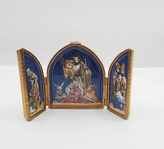 Nativity Tryptich Limoges Boxes - Nativity French Boxes