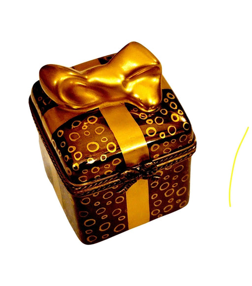 Blue Mini Moon Stars Present Gift Gold Bow Limoges Box Porcelain — {{ shop  }}