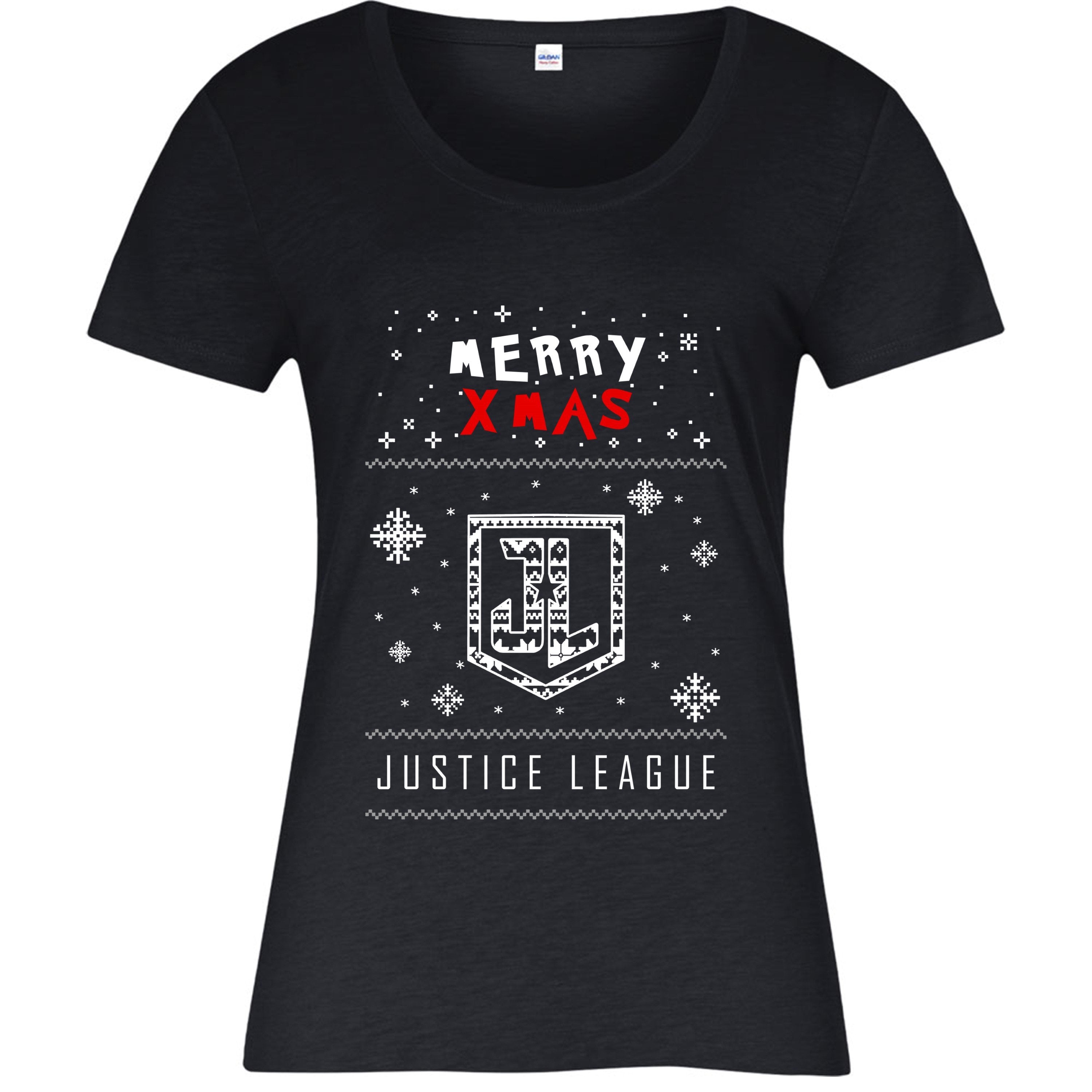 Justice League Christmas, Dc Comics Xmas Festive Adult Top T Shirt