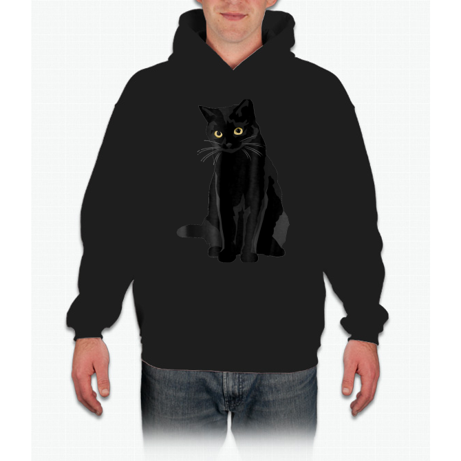 Cat Tshirt Black Cat Cool For Man Woman Birthday Christmas Pullover 