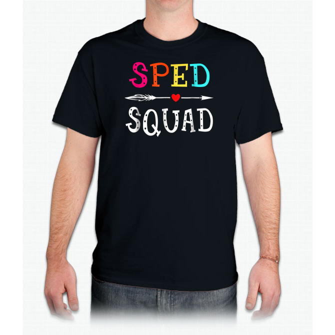 Sped Squad Cute Colorful Tea Back To School Gift Tshirt Custom Ultra 