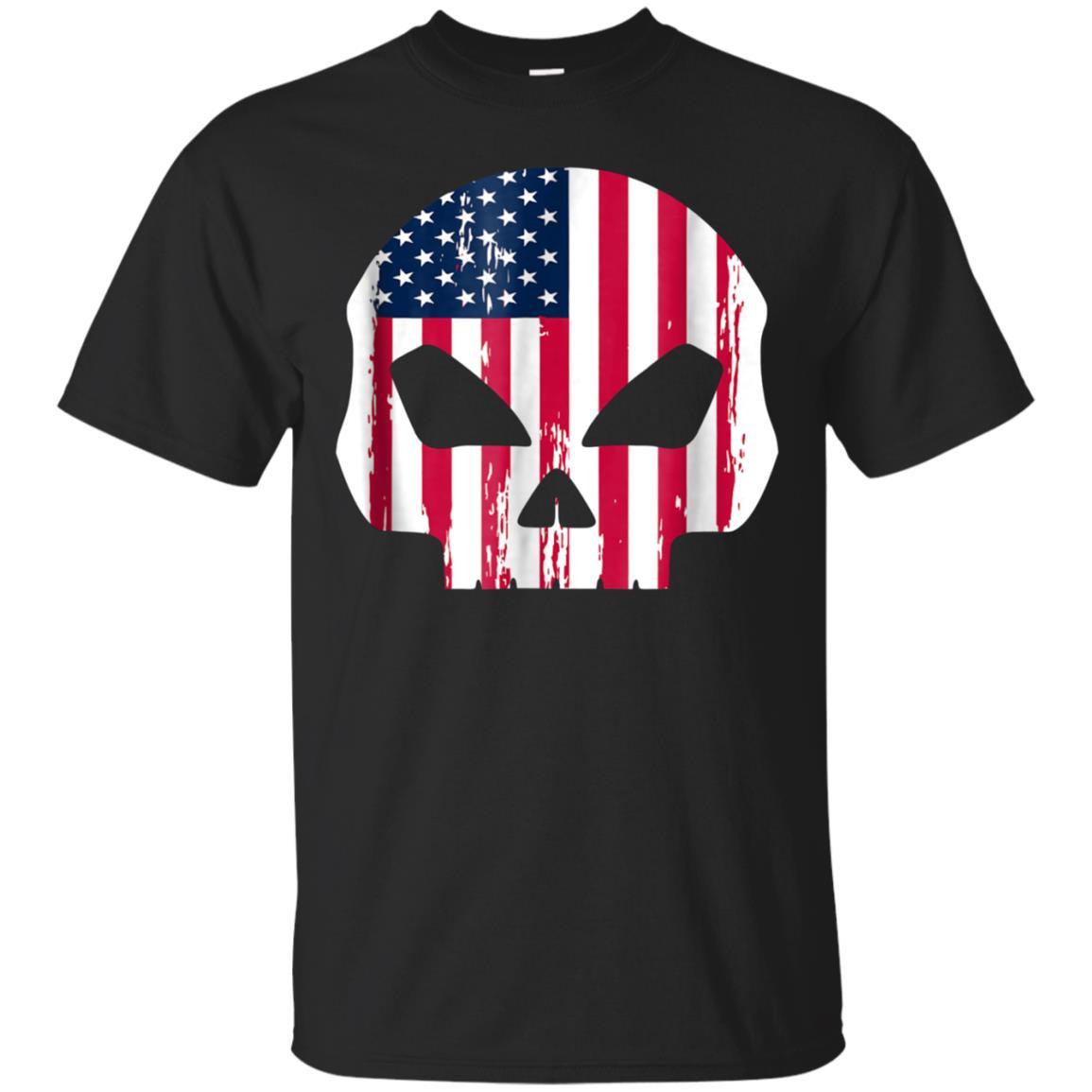 American Flag Skull Patriotic T Shirt – Tee Peeze