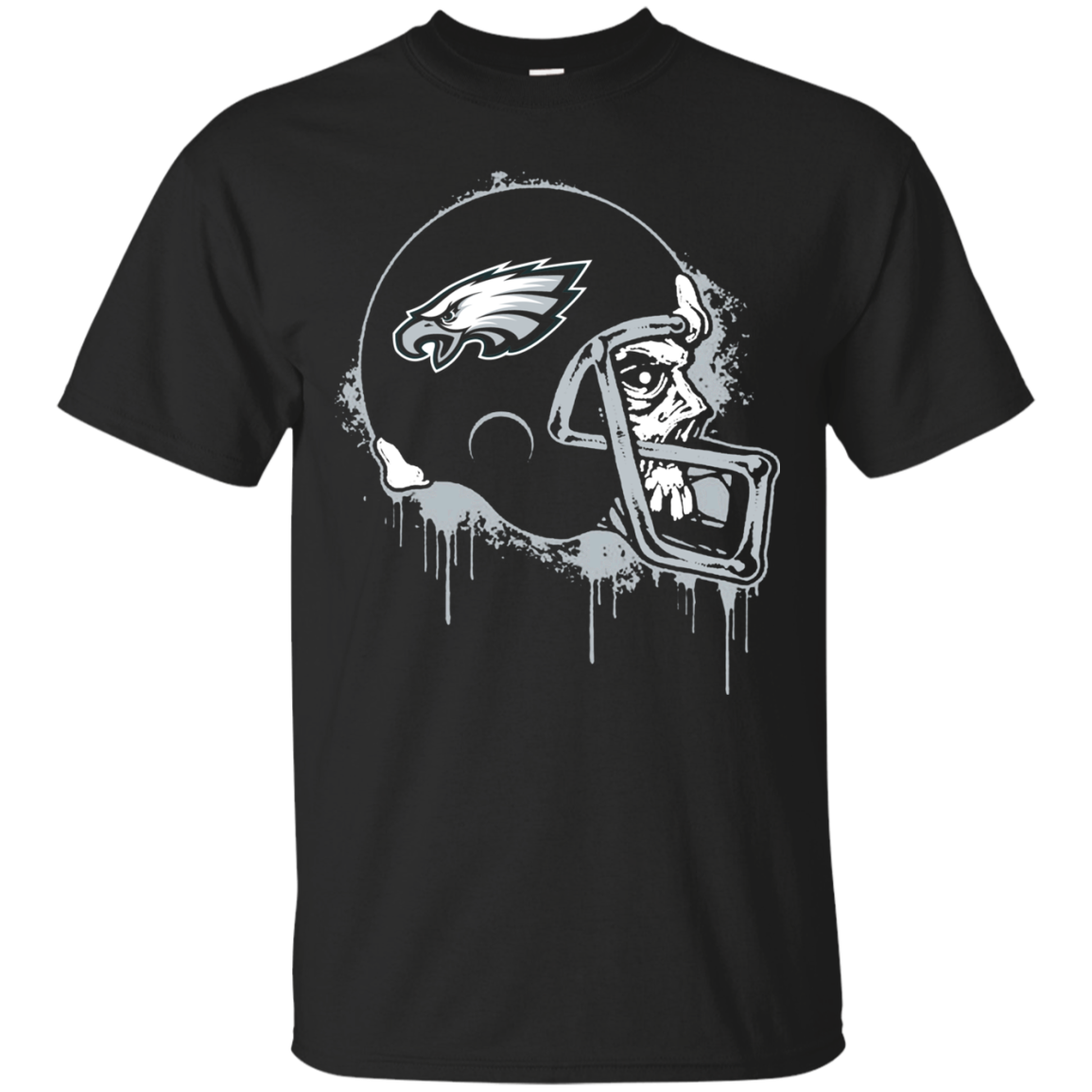  Philadelphia Eagles Football Skull T Shirt