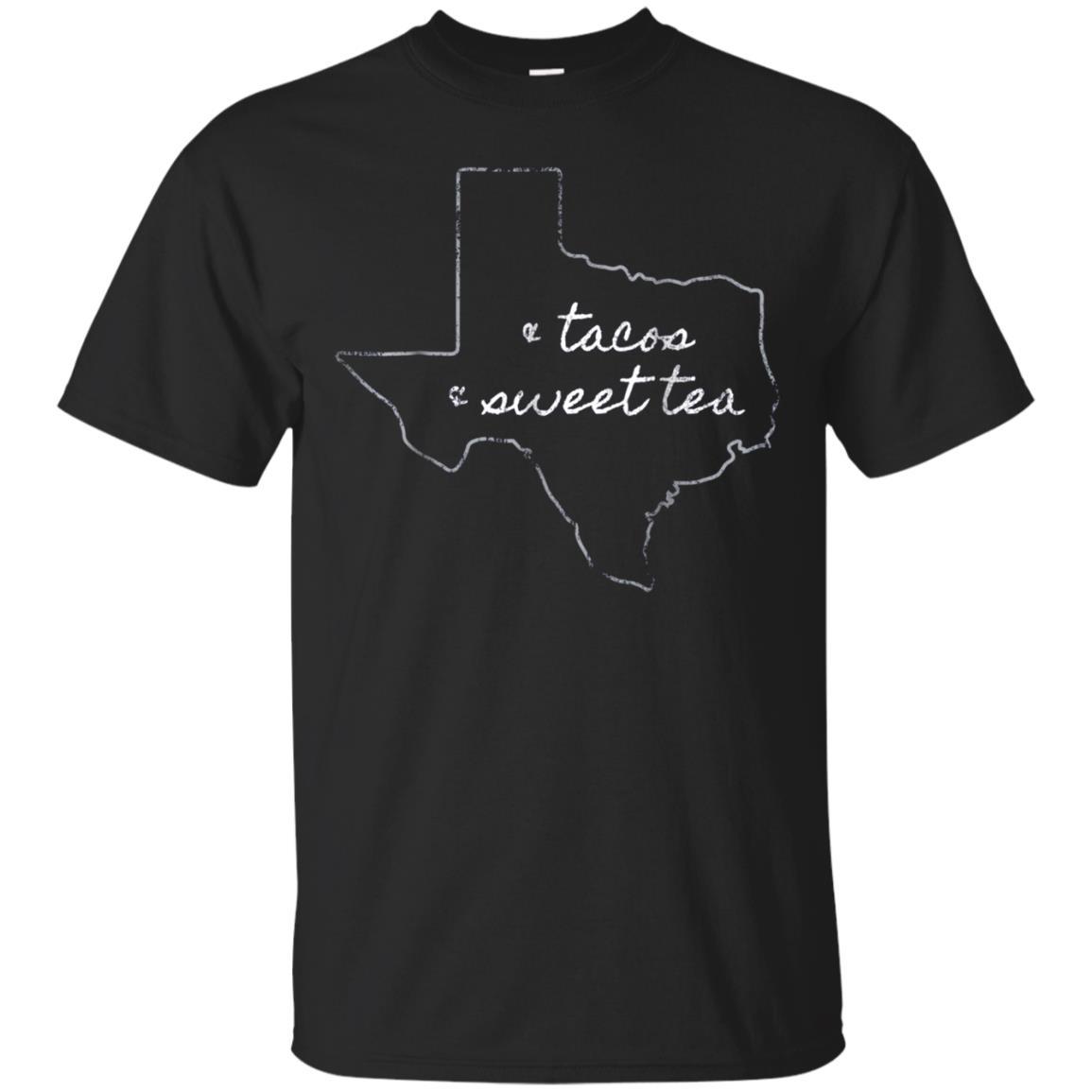 Texas Tacos And Sweet Tea State Shape T Shirts