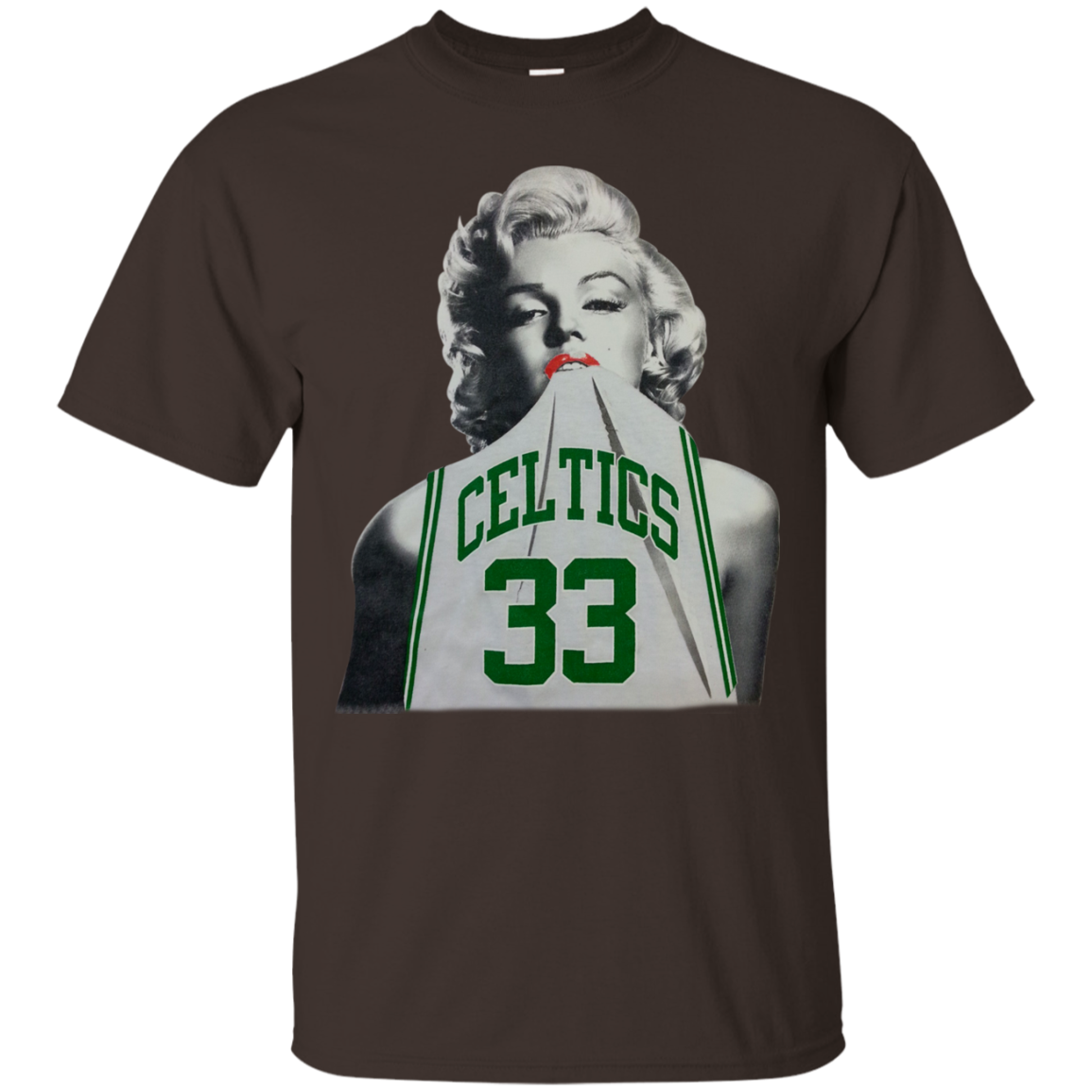 Discover Cool Marilyn Monroe Wearing A Larry Bird Celtics T Shirt