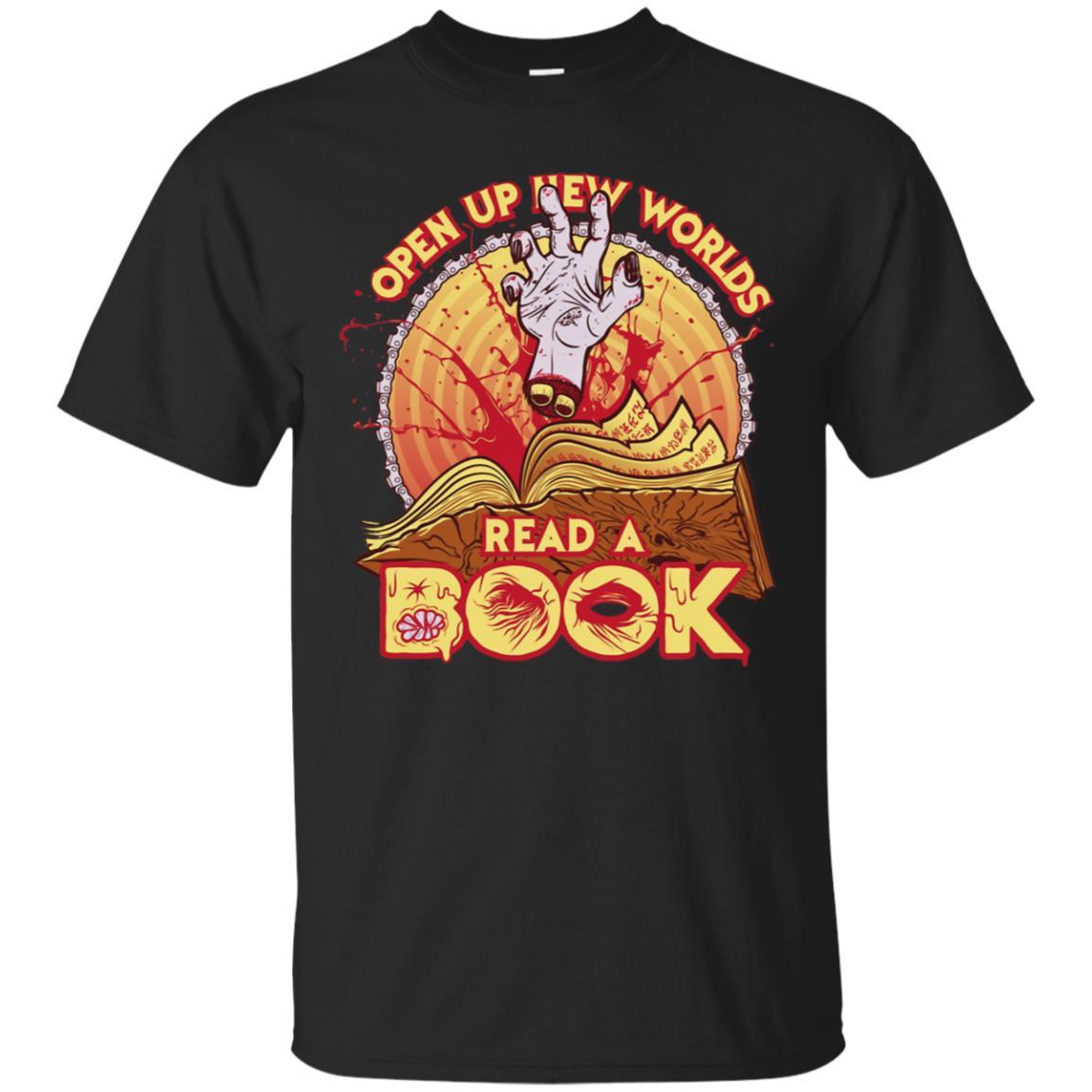 Open Up New Worlds Read A Book Shirt