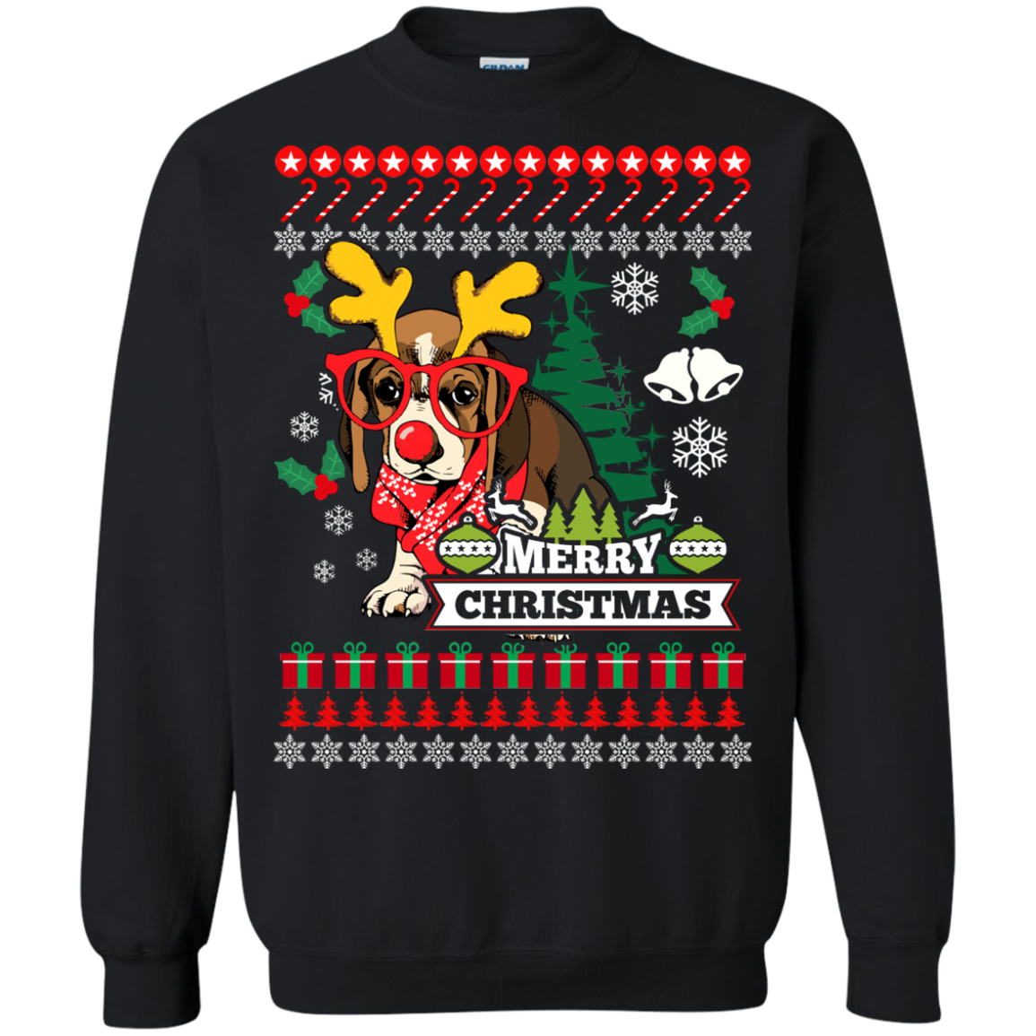 Ugly Christmas Sweaters Beagle Dog S S Shirts