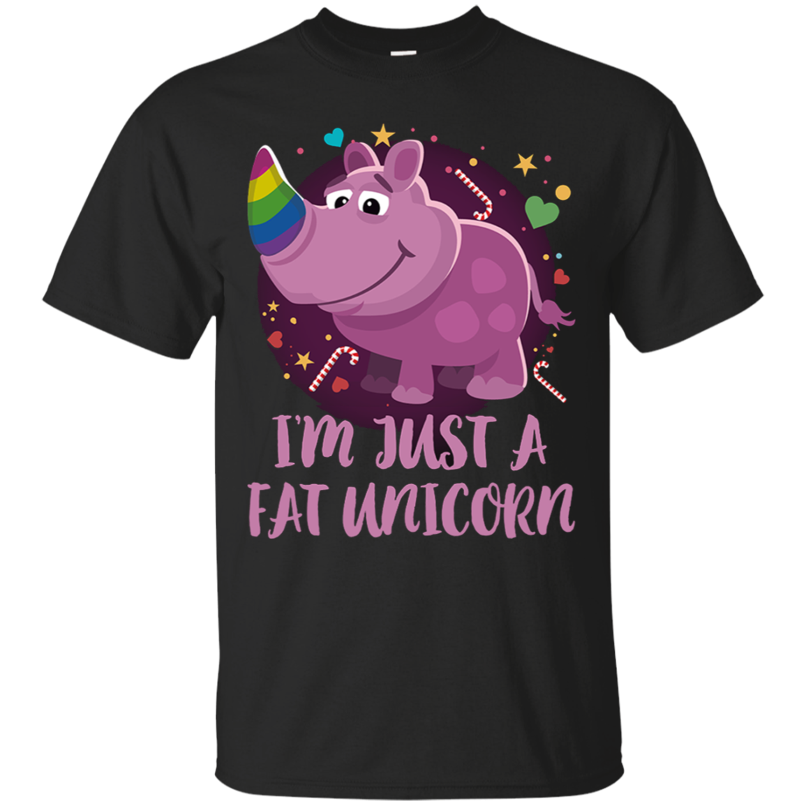 Shop Iâ™m Just A Fat Unicorn Hippo Shirt G200 Ultra T-shirt