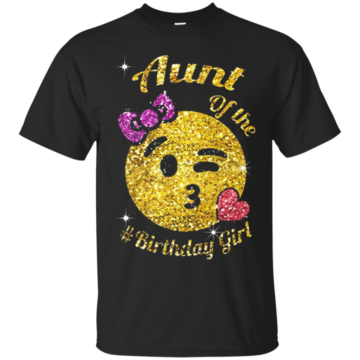 Emoji Aunt Of The Birthday Girl Shirt