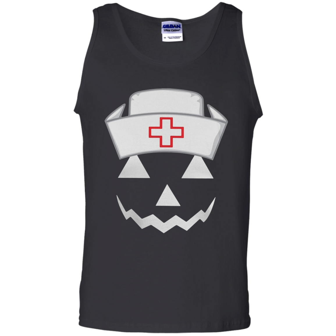 Halloween Pumpkin Nurse Funny Shirt G220 Tank Top