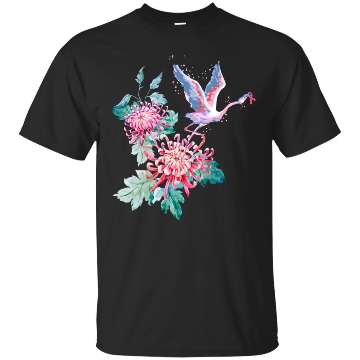 Pink Flamingo Breast Cancer Awareness T Shirt