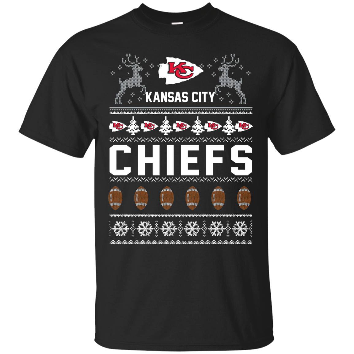 Kansas City Chiefs Ugly Christmas T Shirt