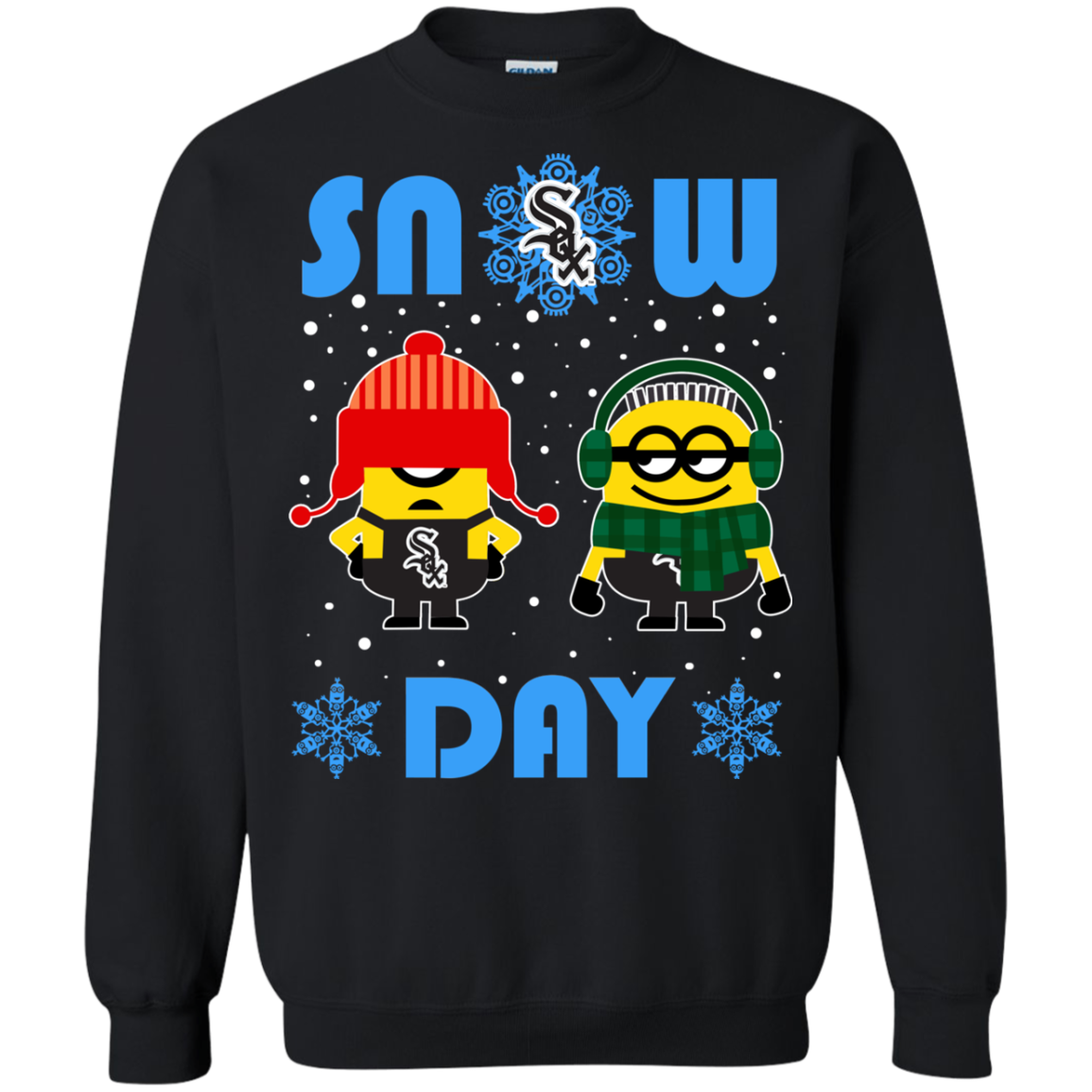 Minion Chicago Sox Christmas Ugly Sweater Snow Day Snowflake S Shirts