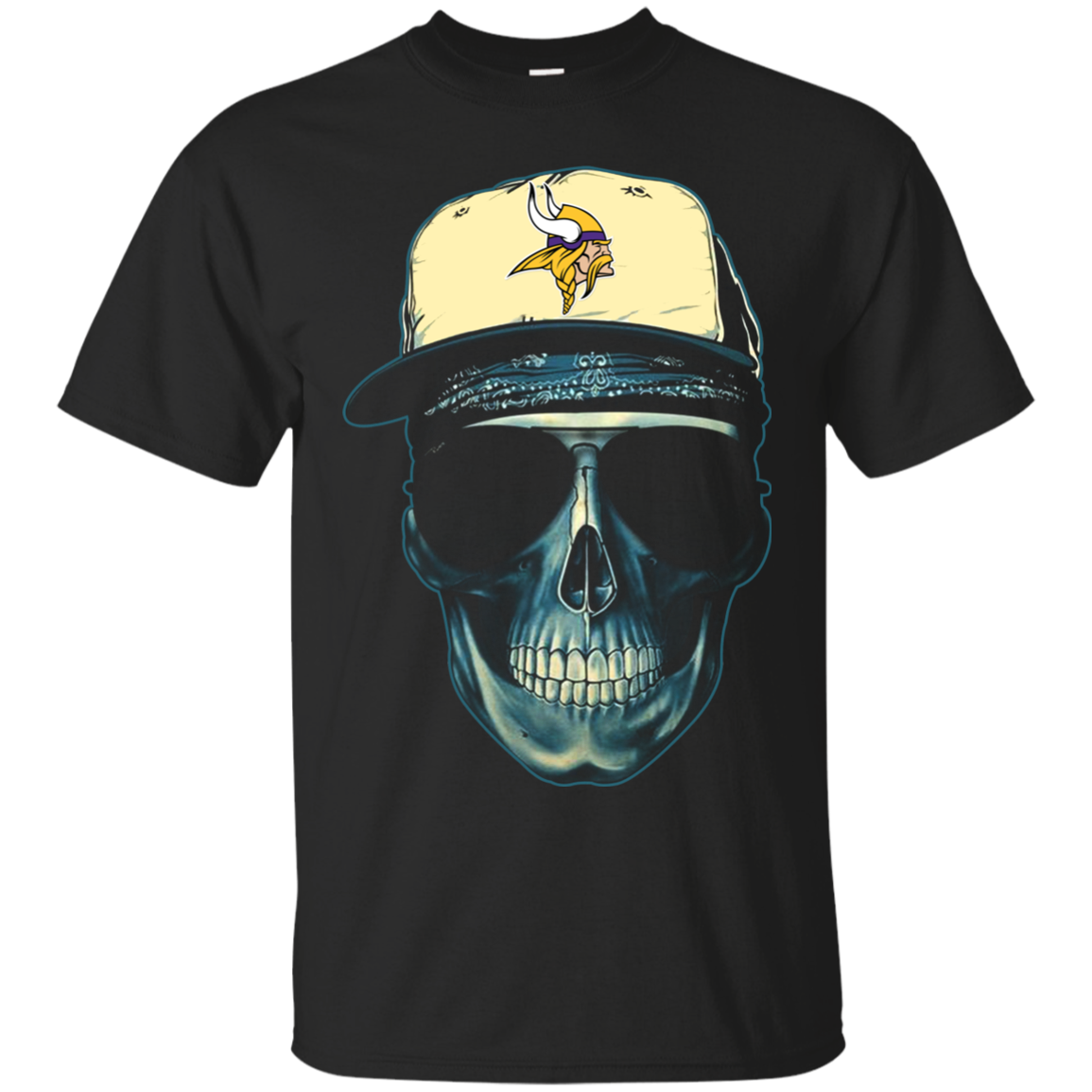 Discover Cool Skull Blue Minnesota Vikings T Shirt