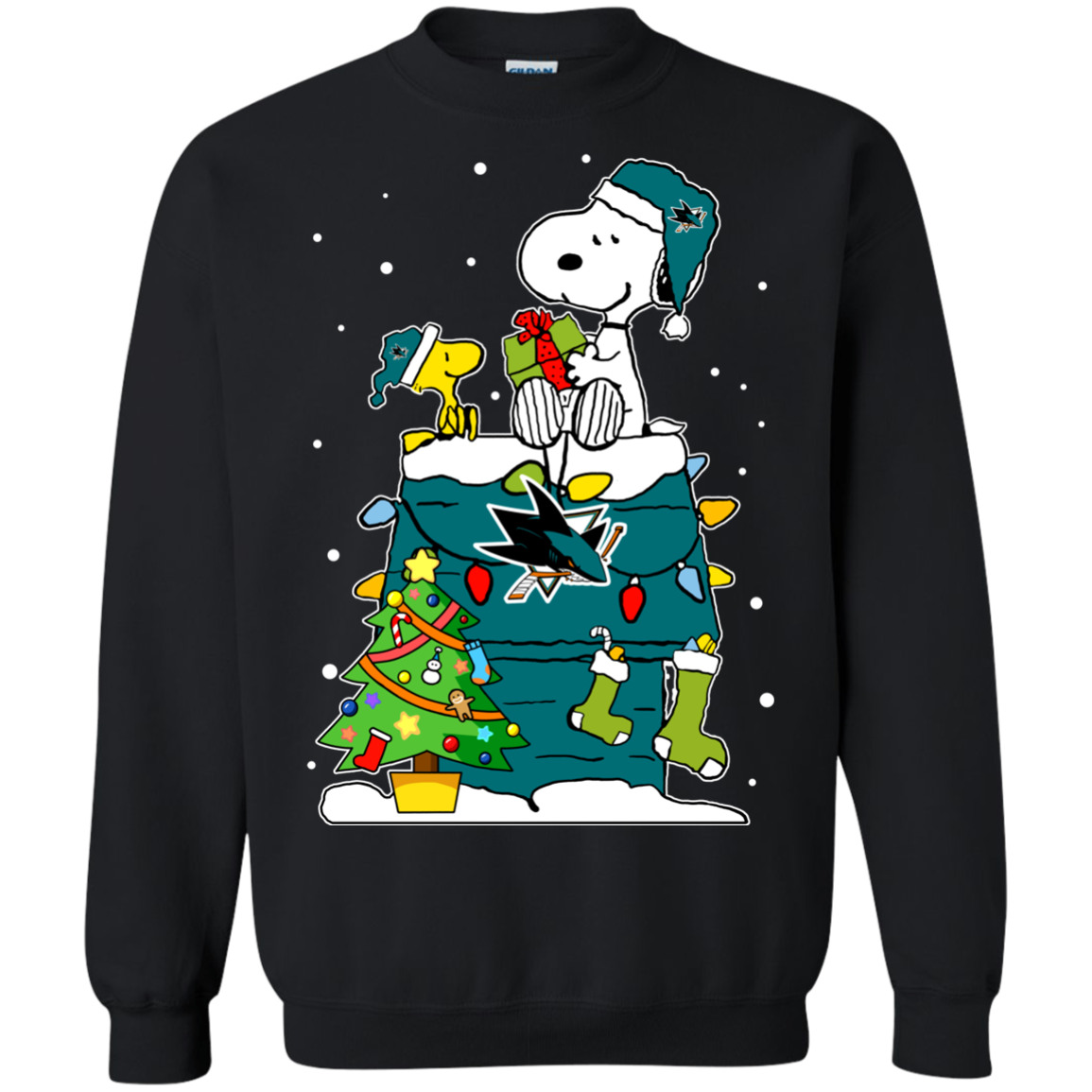 San Jose Sharks Snoopy Ugly Christmas Sweaters Shirts