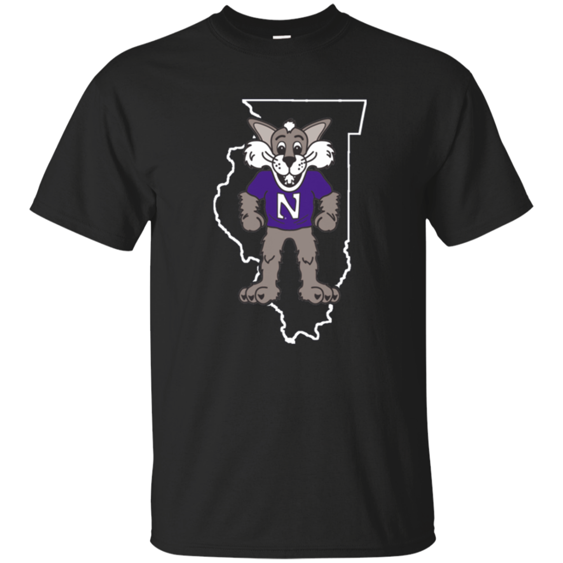 Willie In State Outline - Northwestern Wildcats Shirt