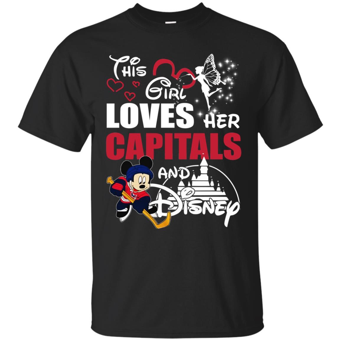 This Girl Love Her Washington Capitals And Mickey T Shirt