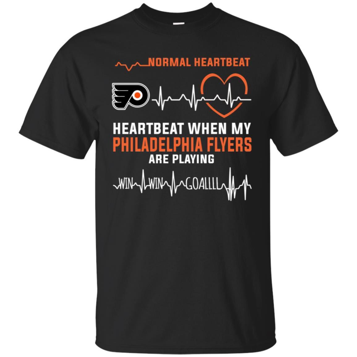 My Heartbeat When My Philadelphia Flyers Are Playing Ice Hockey T Shirt