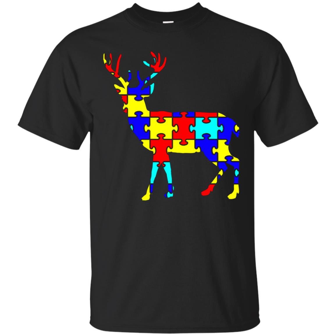 Autism Awareness Deer Puzzle Wild Life T Shirt