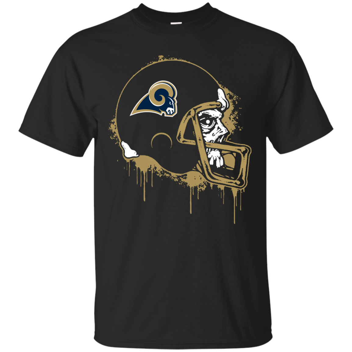 Get Here Los Angeles Rams Football Skull T Shirt