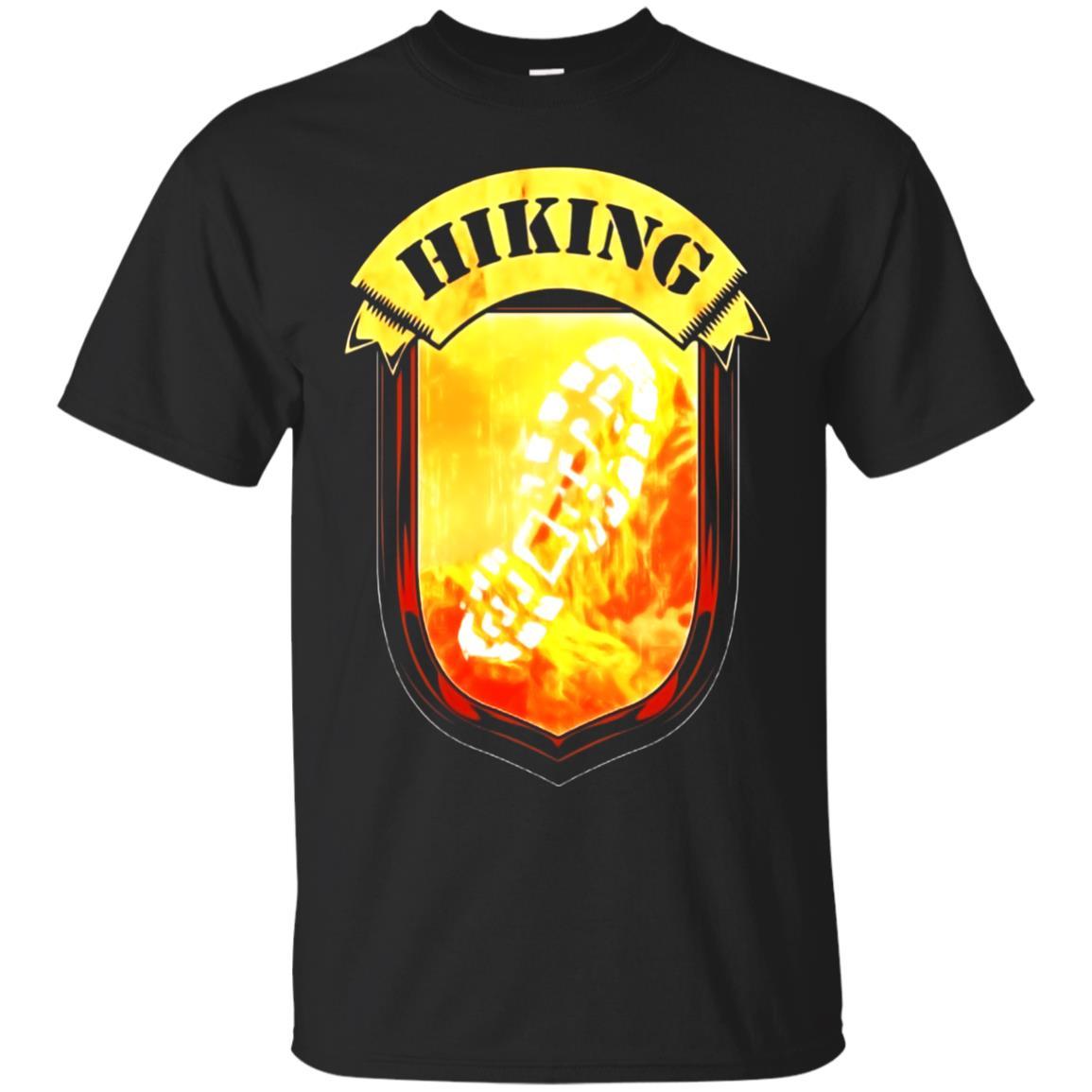 Hiking Boots Footprint Hiker Camping Lover Tee T Shirt