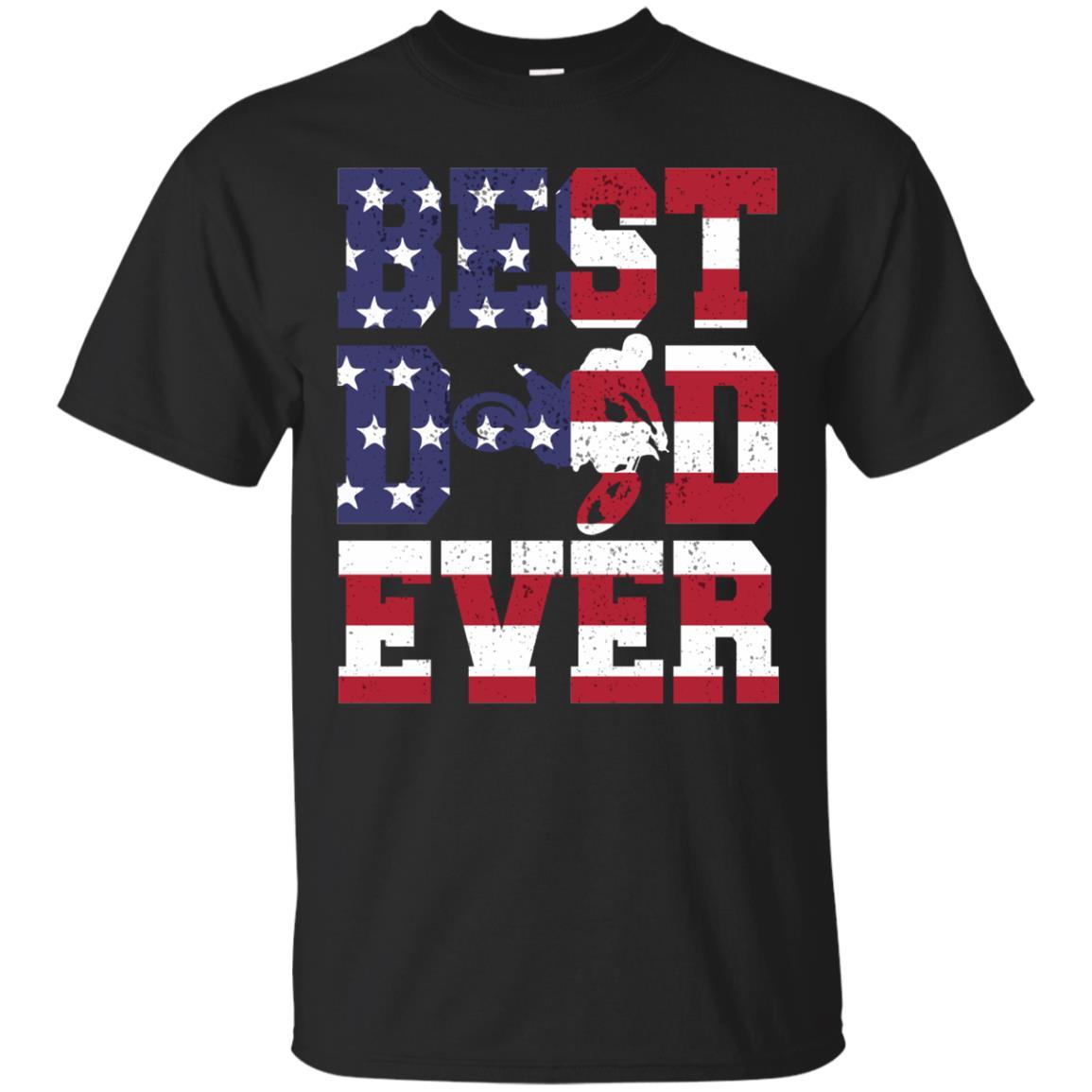 Best Dad Ever Motocross American T Shirt