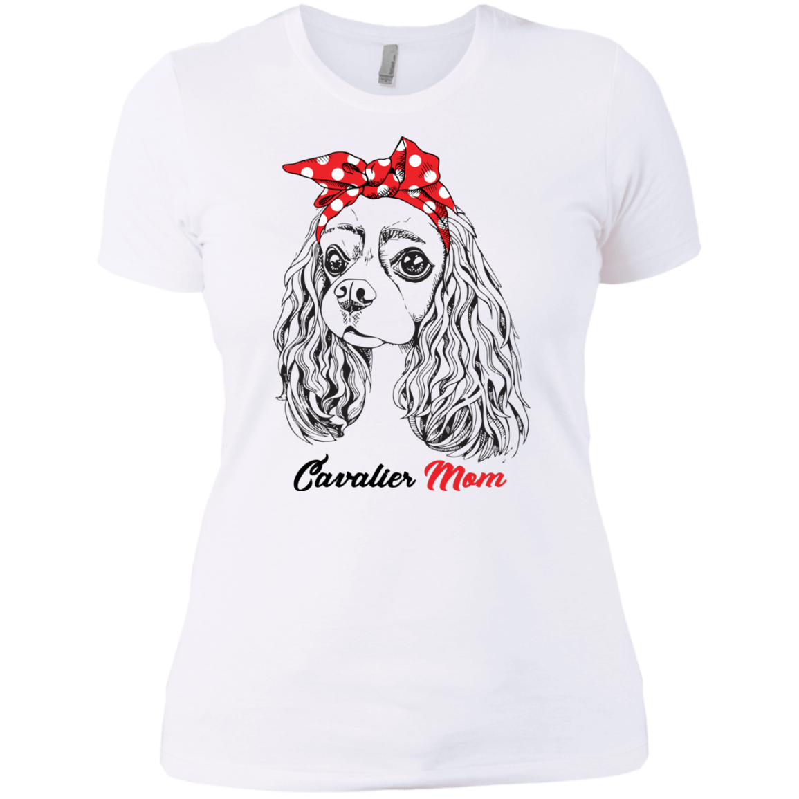 Cavalier King Charles Spaniel Mom Bandana Shirt, 