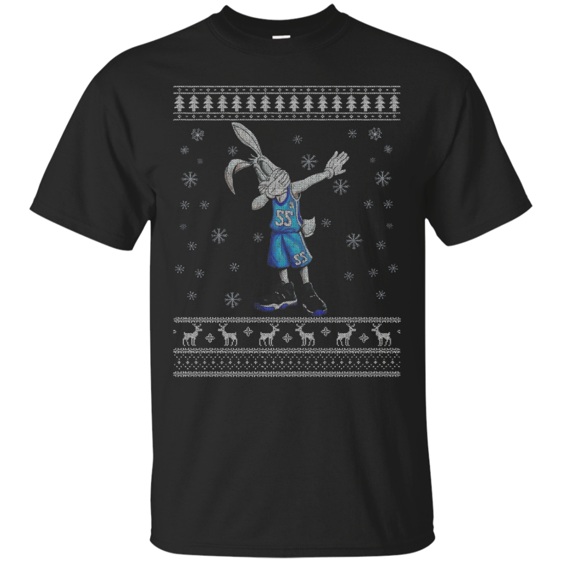 Dabbing Bunny Christmas T Shirt