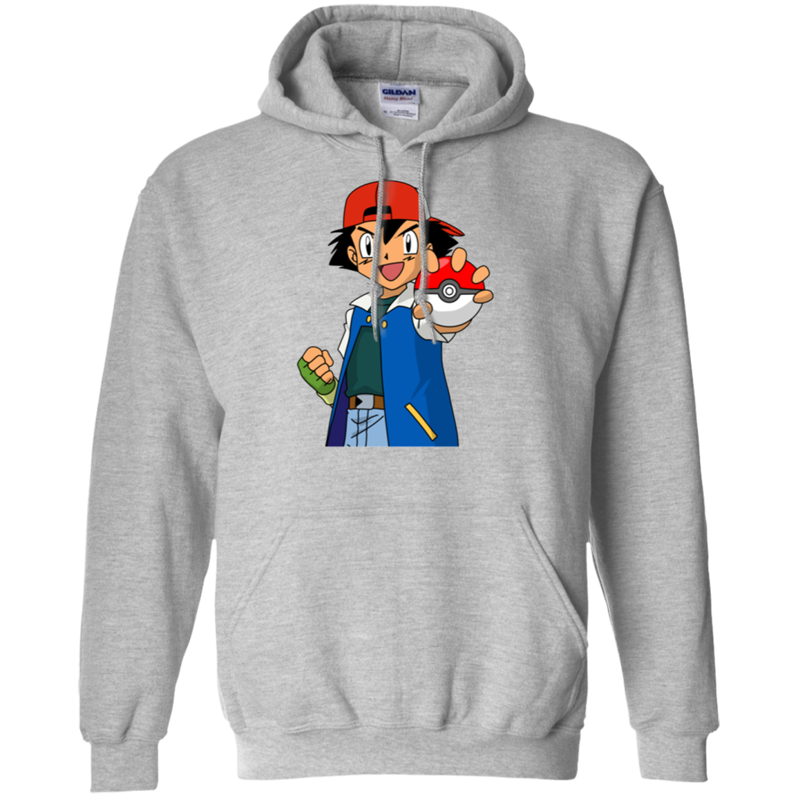 Ash Ketchum Pokemon Shirt G185 Pullover 8 Oz.