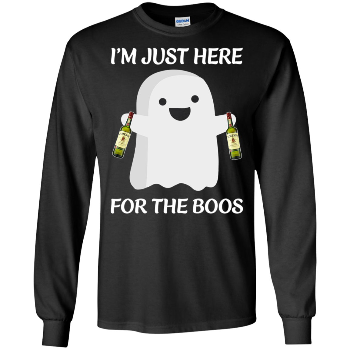 Get Here Iâ™m Just Here For The Boos Jameson Beer Halloween Shirt G240 Ls Ultra T-shirt