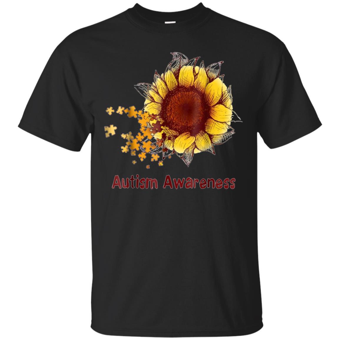 Cool Autism Awareness Sunflower T-shirt