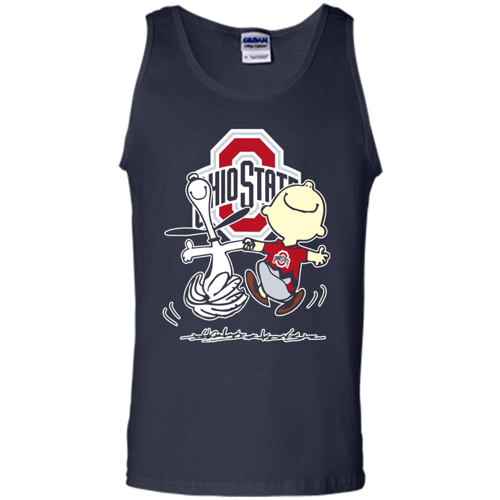 Charlie Brown & Snoopy - Ohio State Buckeyes Kanstee Shop - Tank Top Shirts