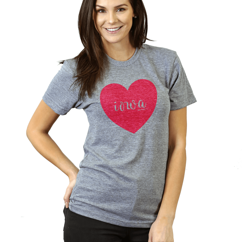 Iowa Heart Script Shirts