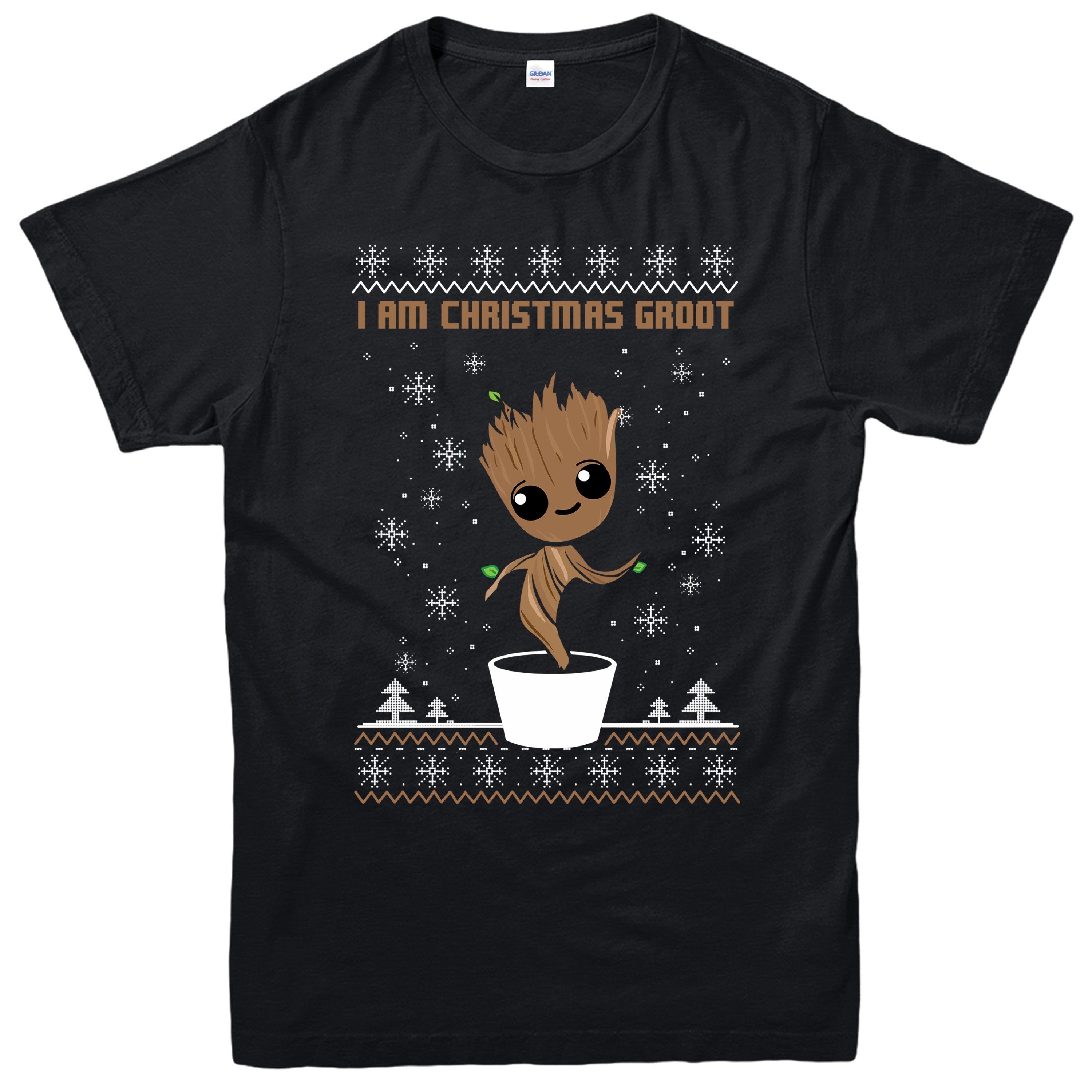 Am Groot Christmas, Avengers Xmas Festive Adult Tee Top T Shirt