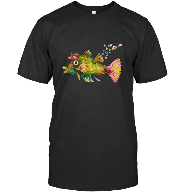 Loving Blow Fish By Dotsofpaint T-shirt, , 