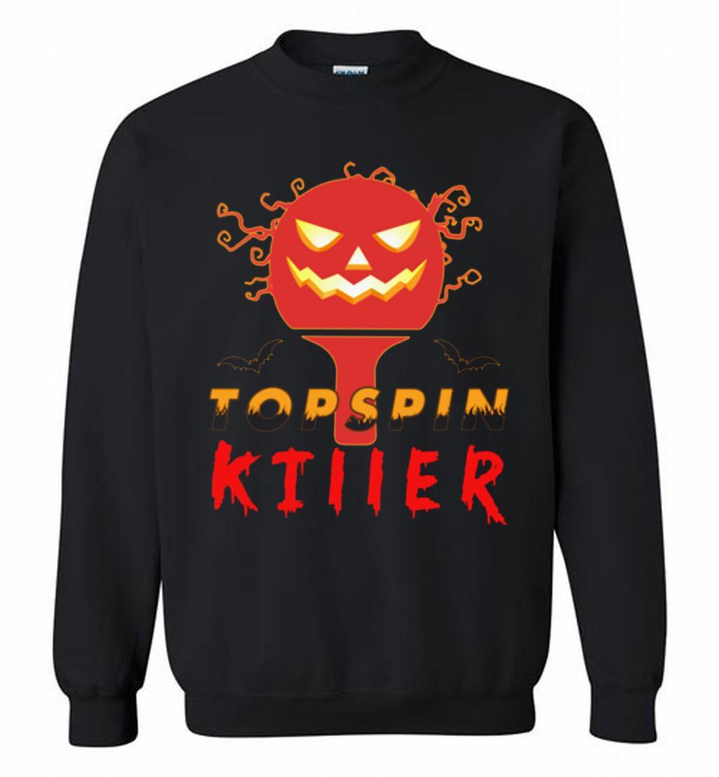 Topspin Killer Table Tennis Halloween Gift Crewneck T Shirt