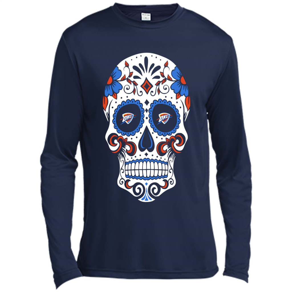 Oklahoma City Thunder Sugar Skull Kanstee Shop - Canvas T-shirt