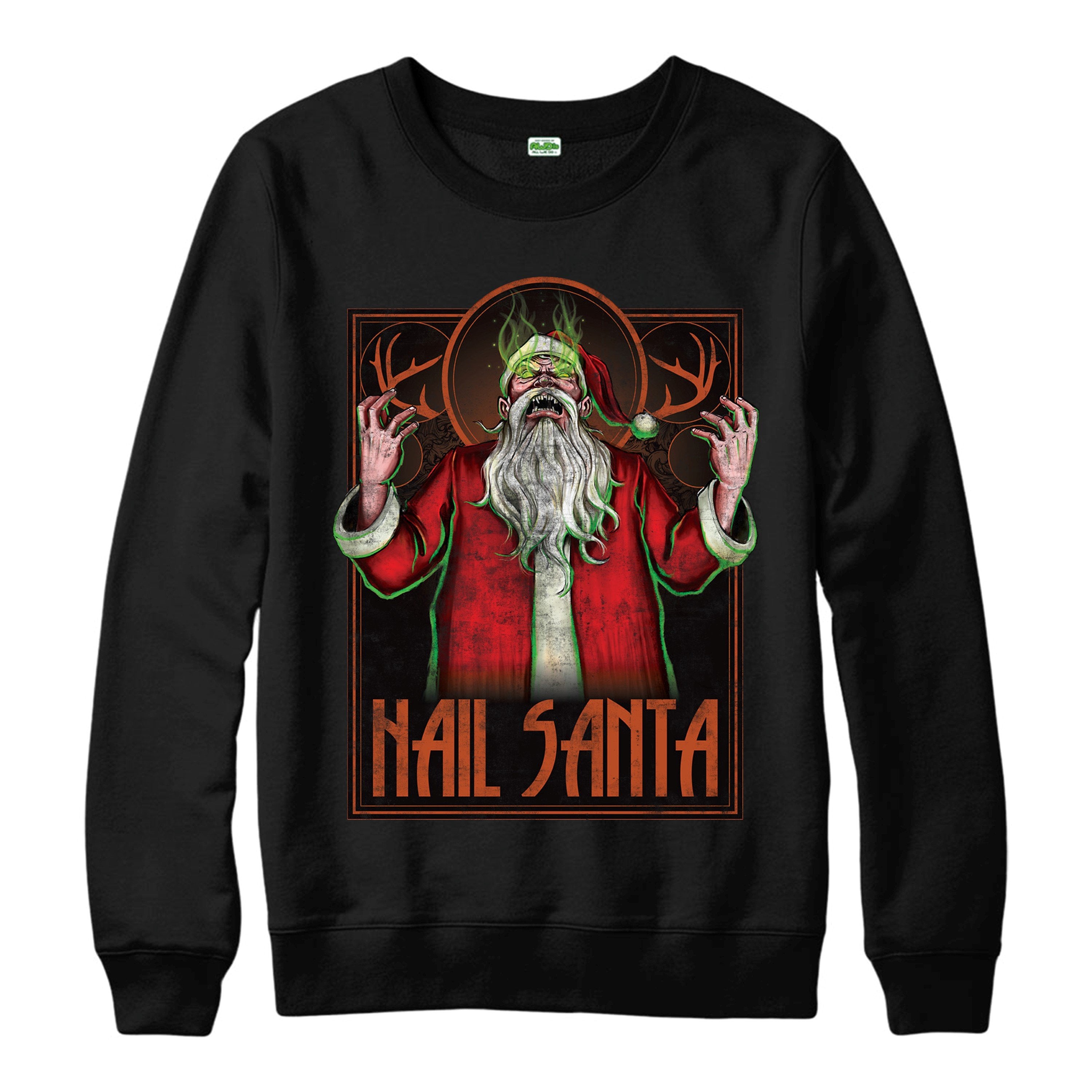 Hail Santa Christmas Jumper, Evil Santa Xmas Festive Adult Jumper Top Shirts