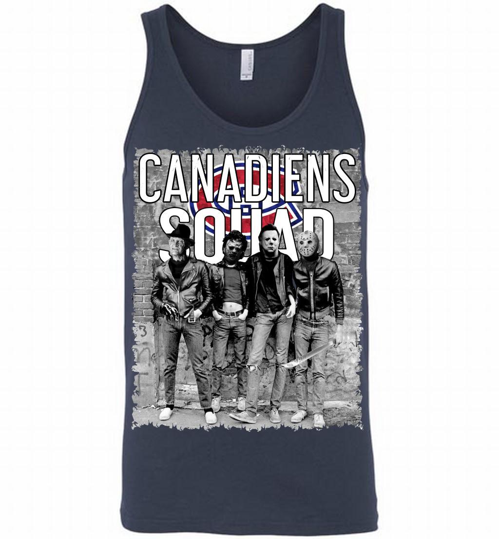 Halloween Freddy Jason Michael Myers Canadiens Leatherface Squad Tank Shirts