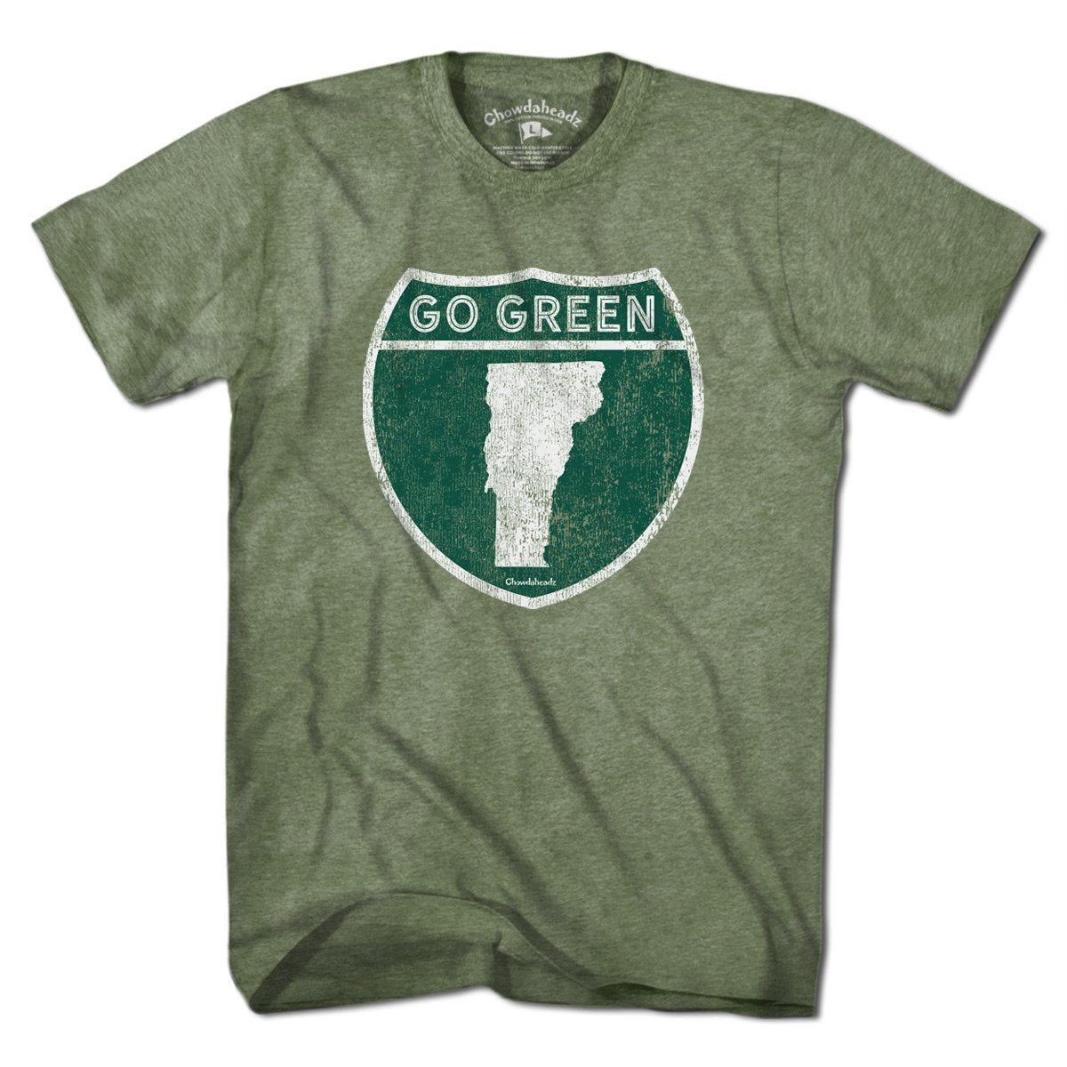Go Green Vermont Highway Sign T-shirt