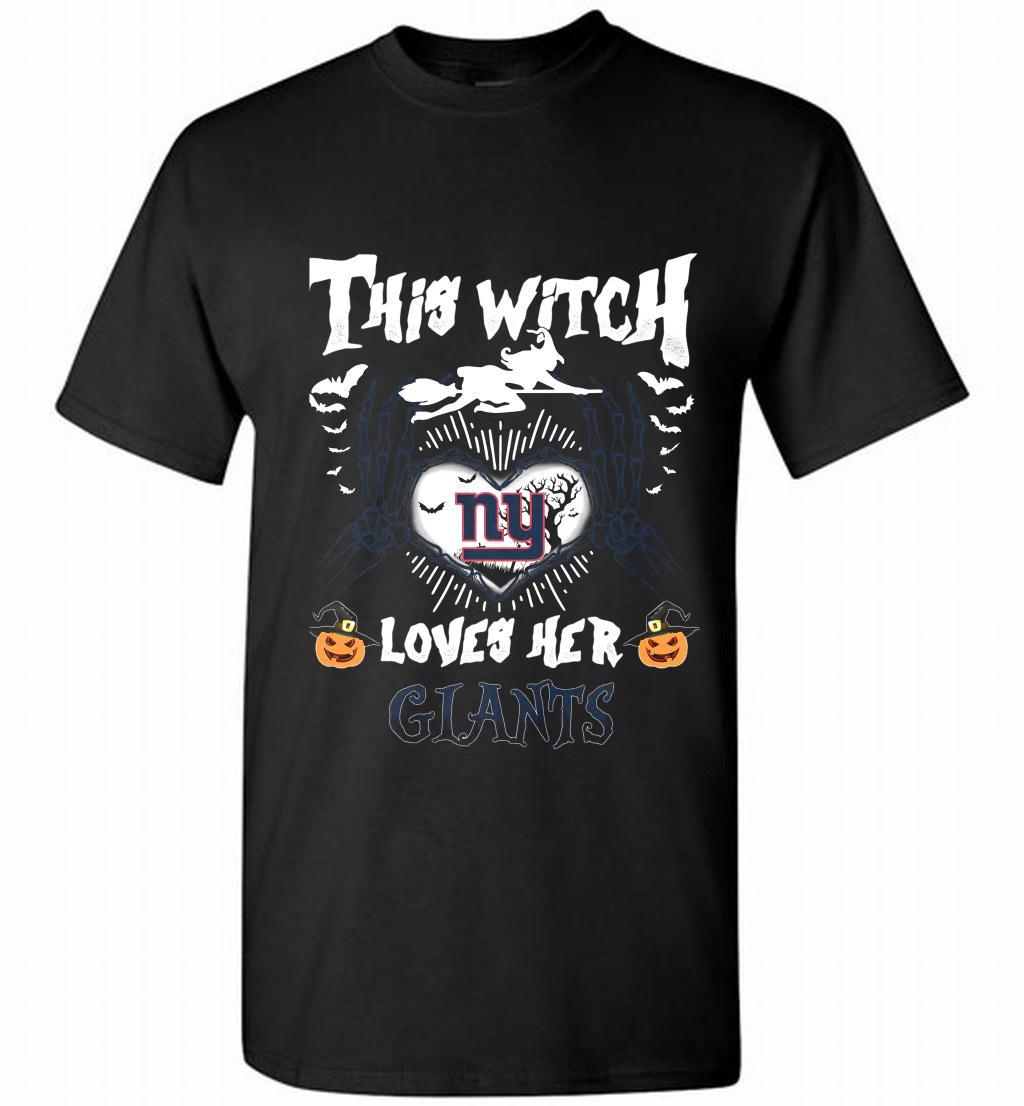 New York Mets This Witch Loves Her Giants Halloween Shirt