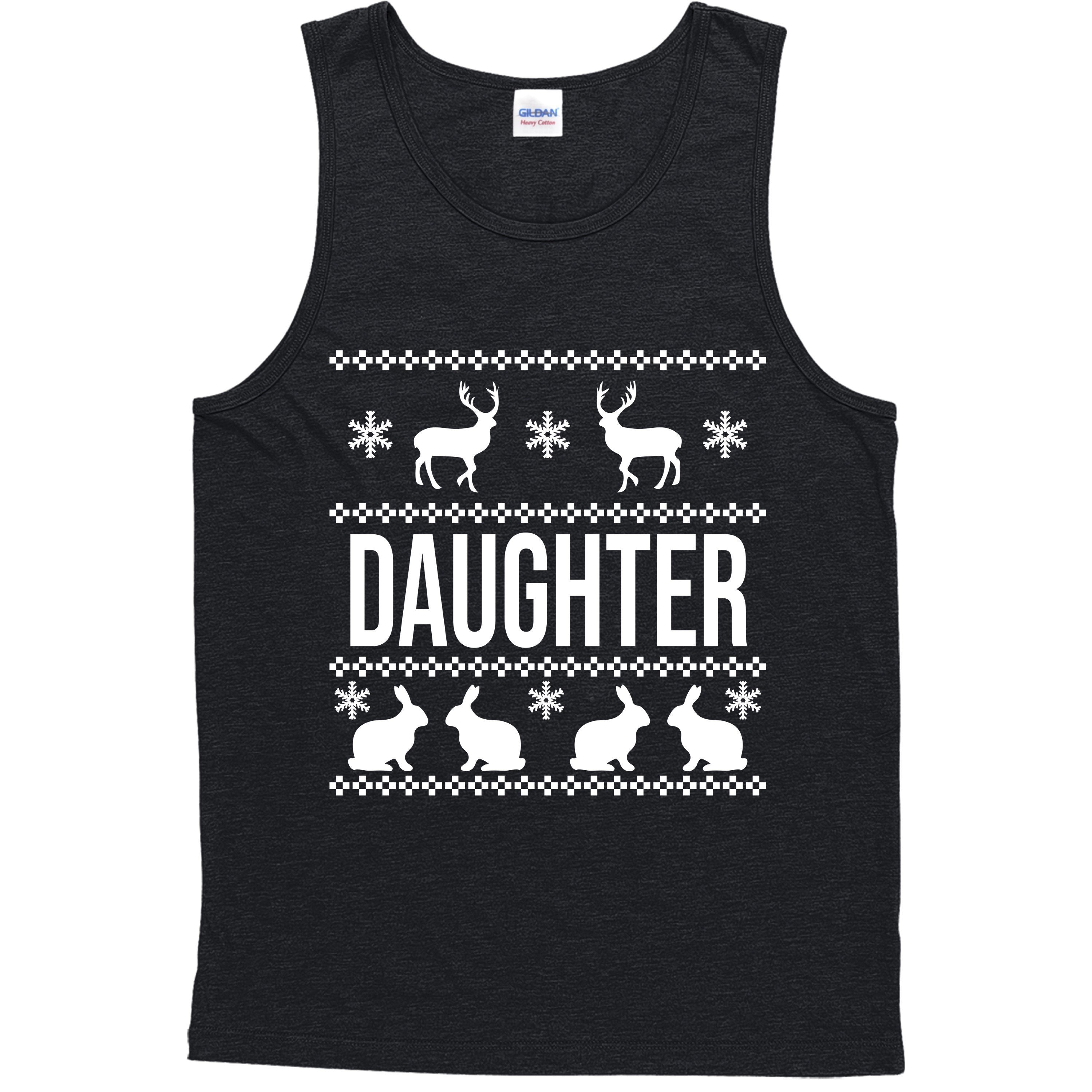 Best Daughter Xmas Vest, Birthday Gift Festive Christmas Inspired Tank Top Shirts