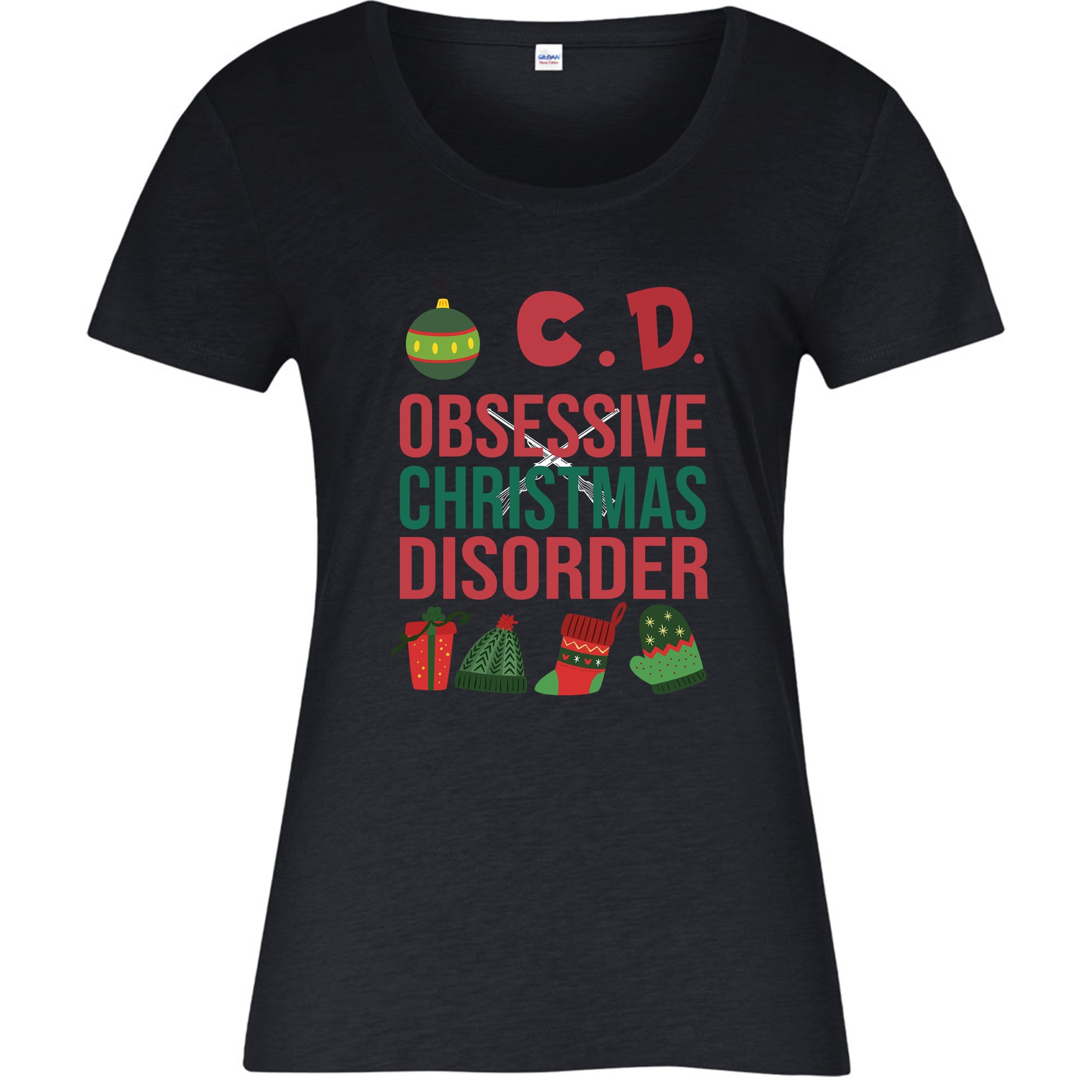 Obsessive Christmas Disorder, Xmas Gift Inspired Christmas Top T Shirt