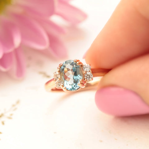 aquamarine engagement ring