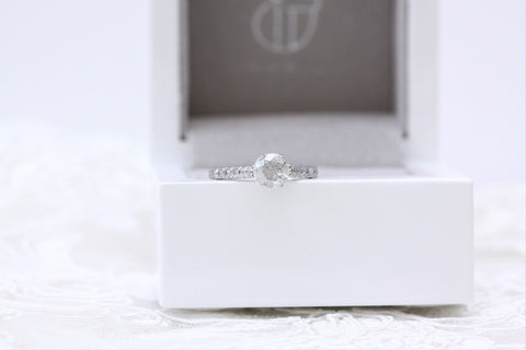 modern solitaire engagement ring