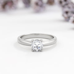 solitaire lab diamond engagement ring