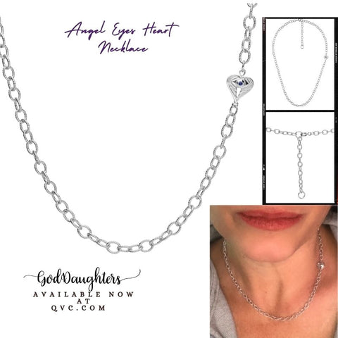 Goddaughters Angeleyes Heart Necklace available on QVC.com 