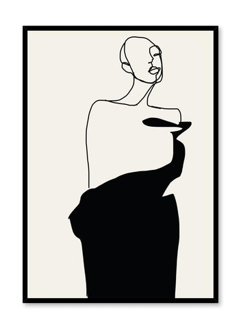'Oswald' is a fashion silhouette poster from the 